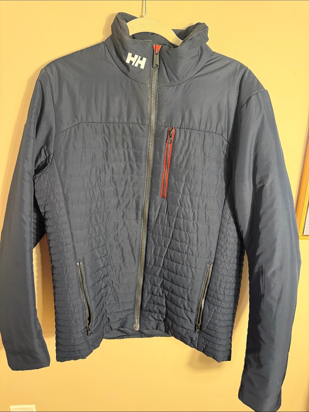 Helly Hansen Navy Jacket with Red Chest Zip